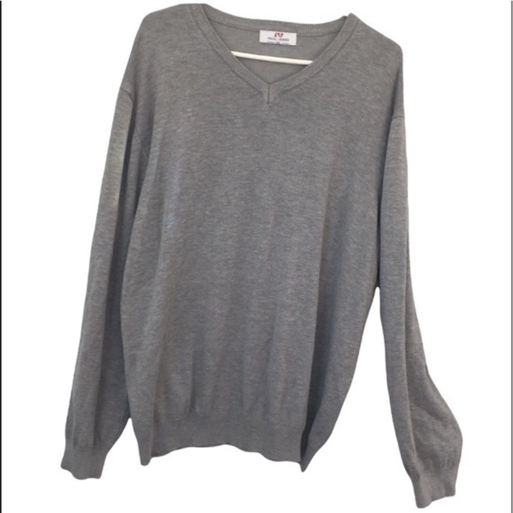 Paul Jones Gray Pullover Mens Sweater